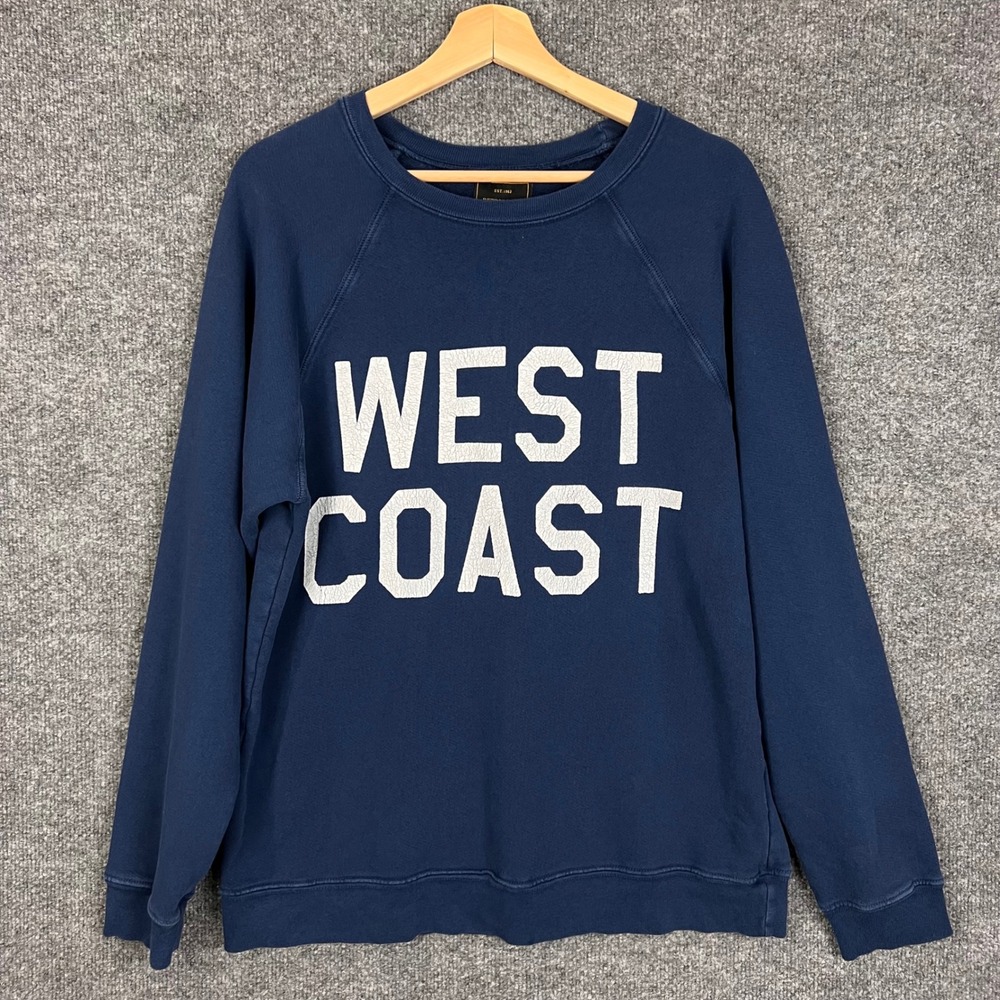 Retrobrand Sweatshirt UNISEX Small Blue Excellent West Coast Graphic Crewneck